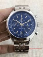 Clone Breitling Transocean Stainless Steel Mens Watch Blue Chronograph Dial